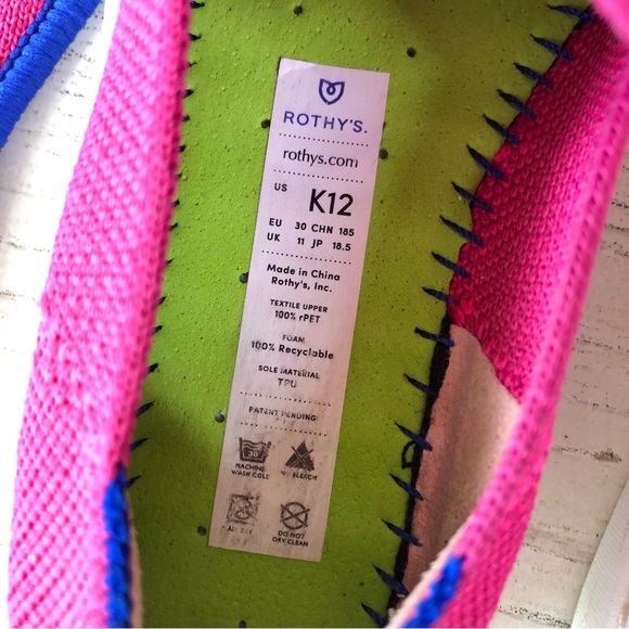 ROTHY’S The Kids Sneaker in Bubblegum 12 - Picture 9 of 15